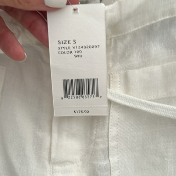 BNWT VINCE WHITE LINEN PANTS - Picture 6 of 6